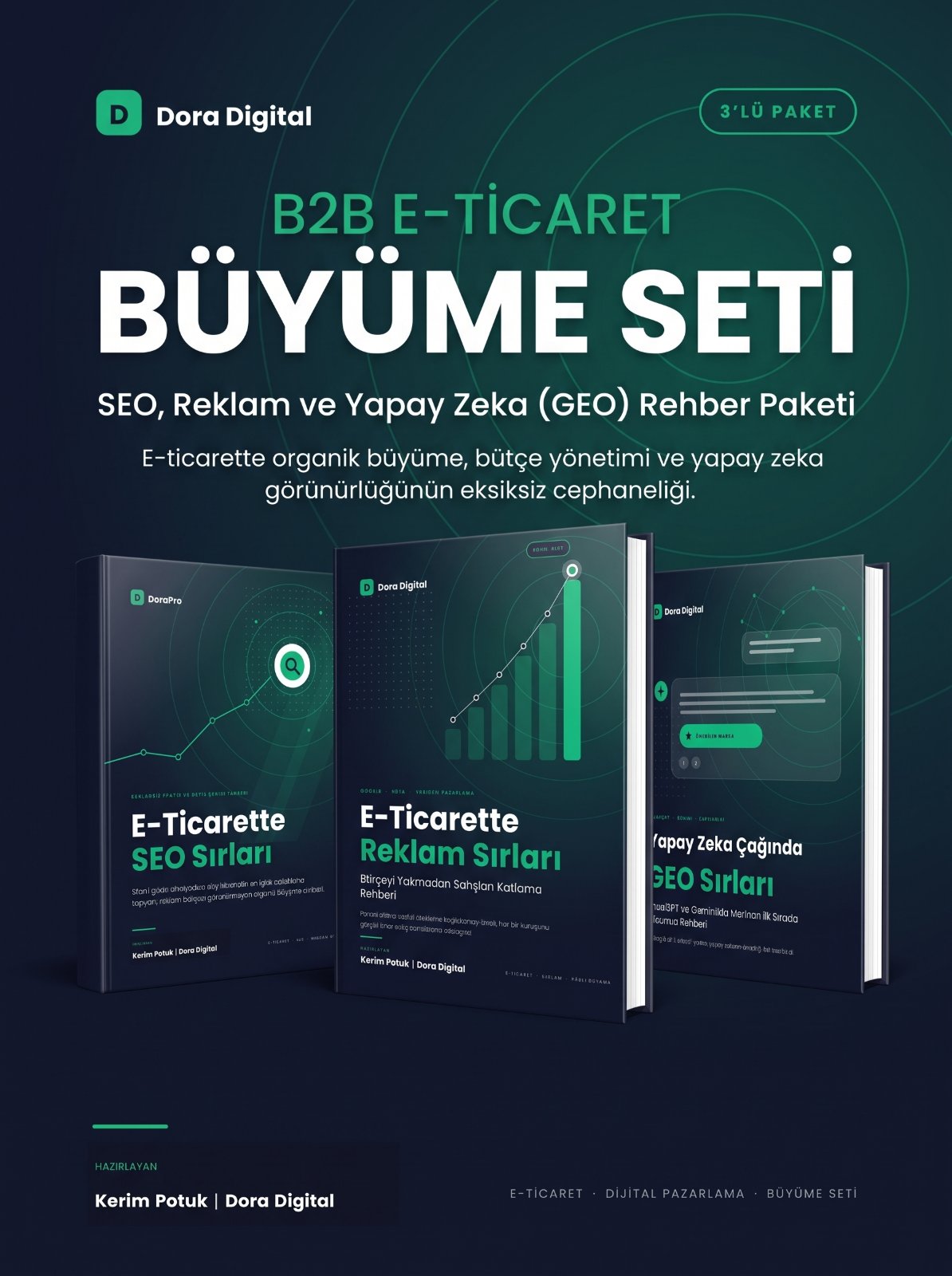 E-Ticaret Büyüme Seti: SEO, Reklam ve Yapay Zeka (GEO) Rehber Paketi (3 E-Kitap bir arada)